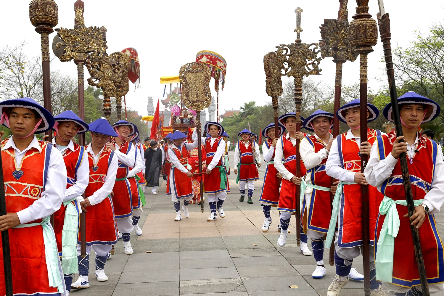 Đặc sắc lễ rước kiệu về Đền Hùng