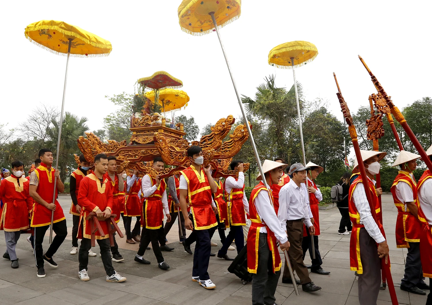 Đặc sắc lễ rước kiệu về Đền Hùng