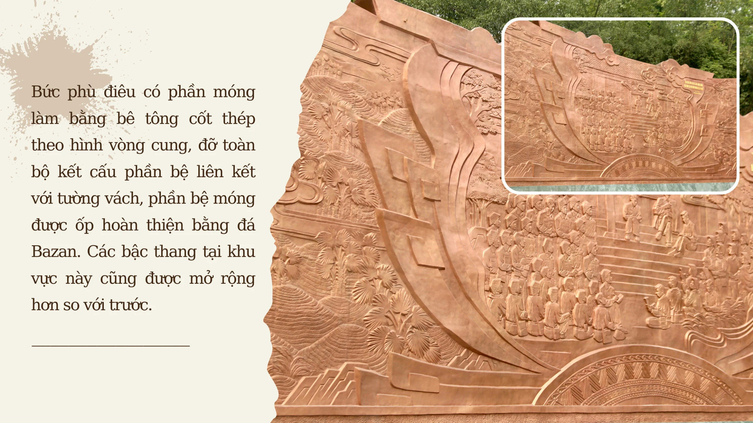 Bức phù điêu bằng đồng lớn nhất Việt Nam tại Khu di tích lịch sử Đền Hùng