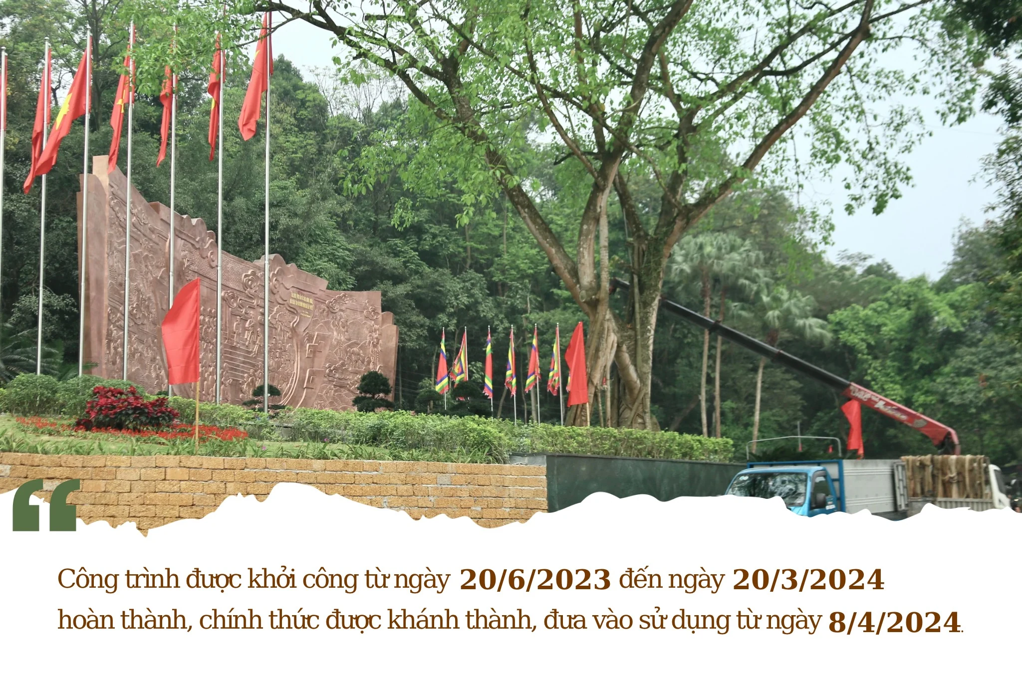 Bức phù điêu bằng đồng lớn nhất Việt Nam tại Khu di tích lịch sử Đền Hùng