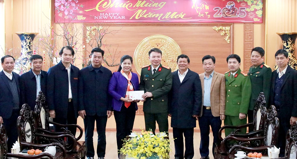 Các đồng chí lãnh đạo tỉnh thăm và chúc Tết tại các địa phương