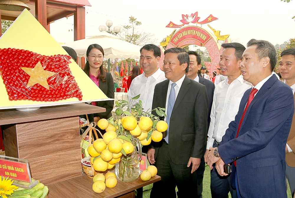 Các đồng chí lãnh đạo tỉnh thăm Hội trại Văn hóa