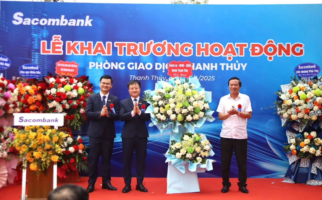 Khai trương Sacombank - Phòng giao dịch Thanh Thuỷ