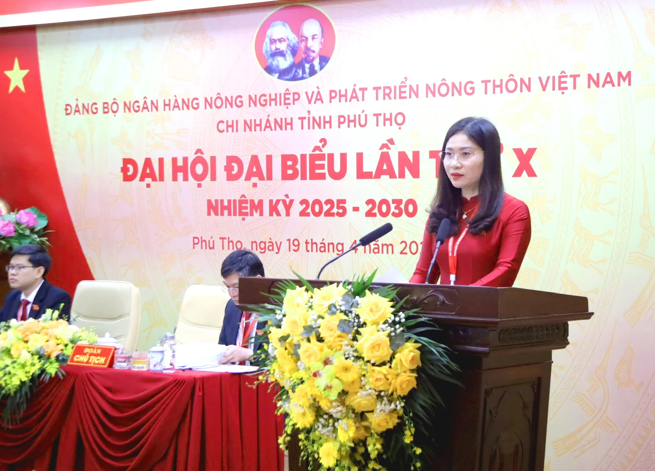 Đại hội đại biểu Đảng bộ Agribank Chi nhánh tỉnh Phú Thọ lần thứ X