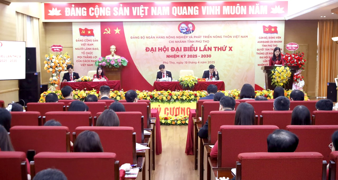 Đại hội đại biểu Đảng bộ Agribank Chi nhánh tỉnh Phú Thọ lần thứ X