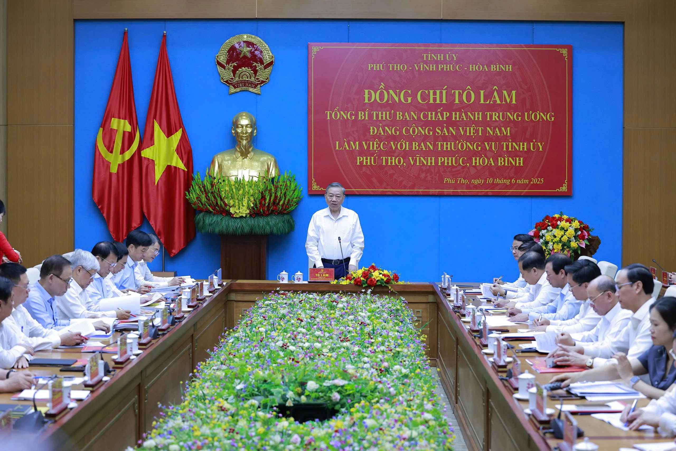 Phát biểu của Tổng Bí thư Tô Lâm tại buổi làm việc với Ban Thường vụ Tỉnh ủy các tỉnh Phú Thọ, Vĩnh Phúc, Hòa Bình