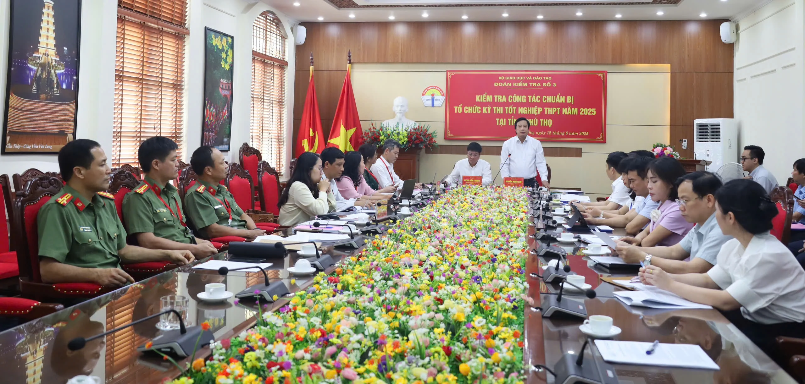 Kiểm tra công tác chuẩn bị tổ chức Kỳ thi tốt nghiệp THPT năm 2025 tại tỉnh Phú Thọ