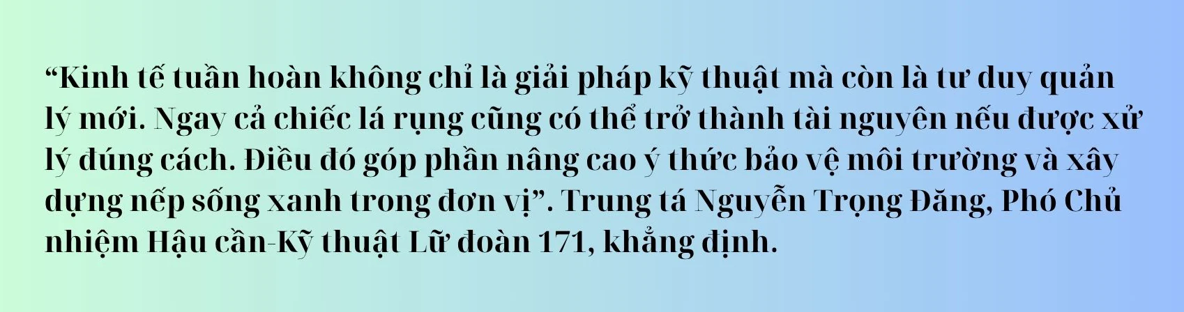 Kinh tế tuần hoàn bắt đầu từ chiếc lá