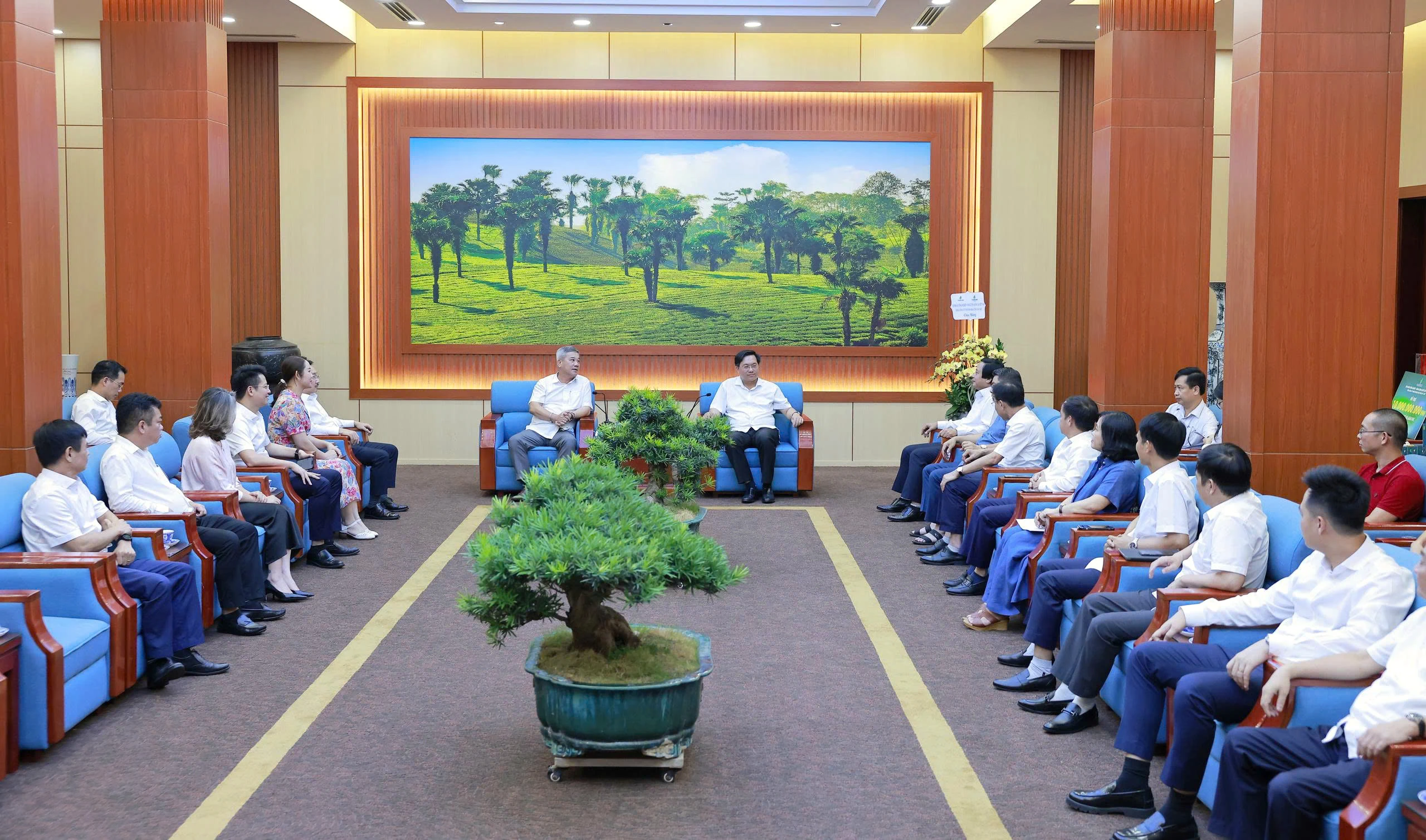 Chủ tịch UBND tỉnh Trần Duy Đông tiếp và làm việc với Tập đoàn Công nghiệp - Năng lượng Quốc gia Việt Nam