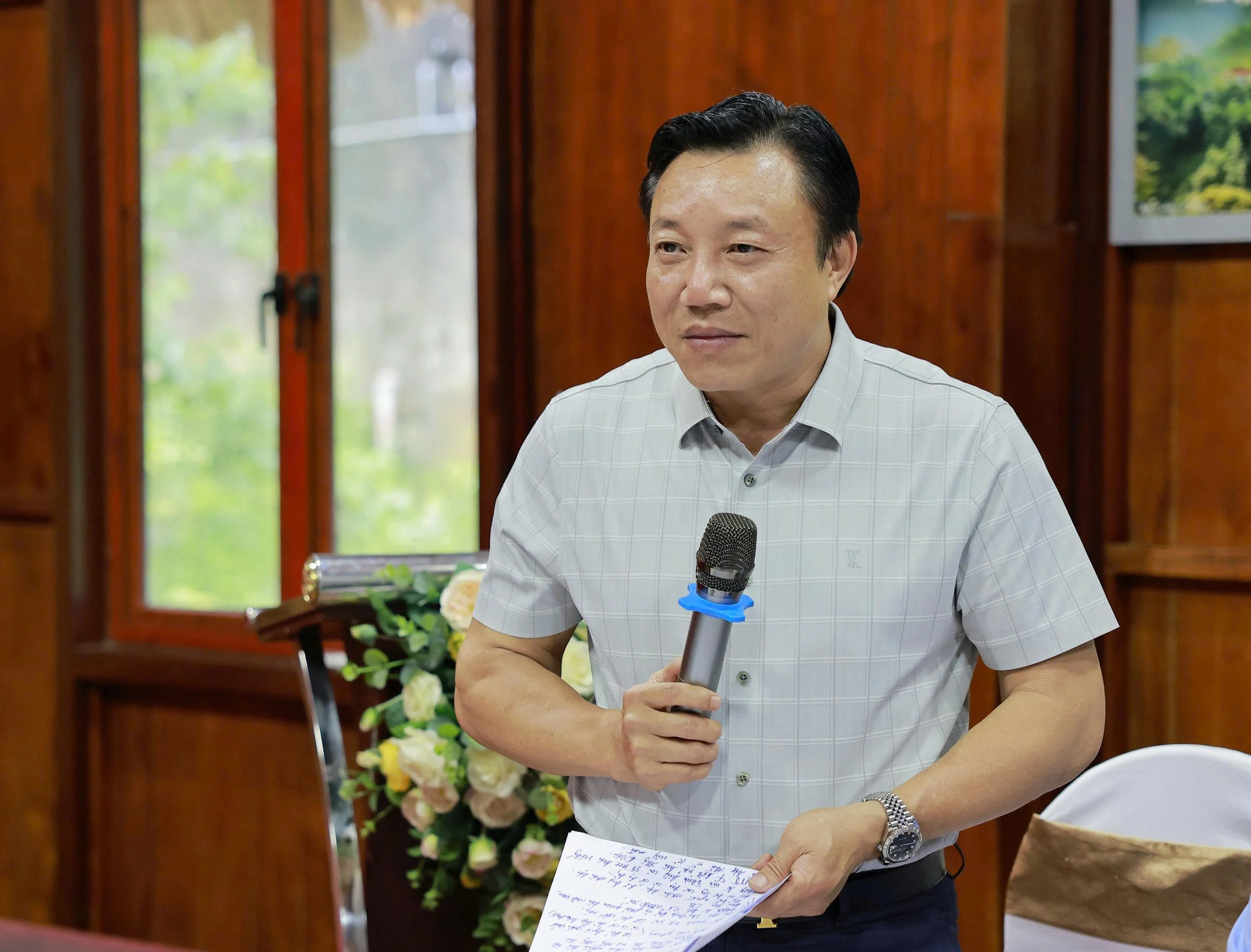 Chủ tịch UBND tỉnh Trần Duy Đông thăm và làm việc tại xã Minh Đài và Xuân Đài