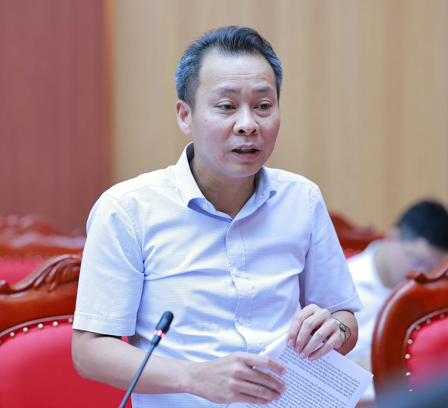 Bí thư Tỉnh ủy Đặng Xuân Phong và Tổ công tác số 1 chỉ đạo, duyệt Văn kiện Đại hội Đảng bộ trực thuộc, Đảng bộ các xã, phường