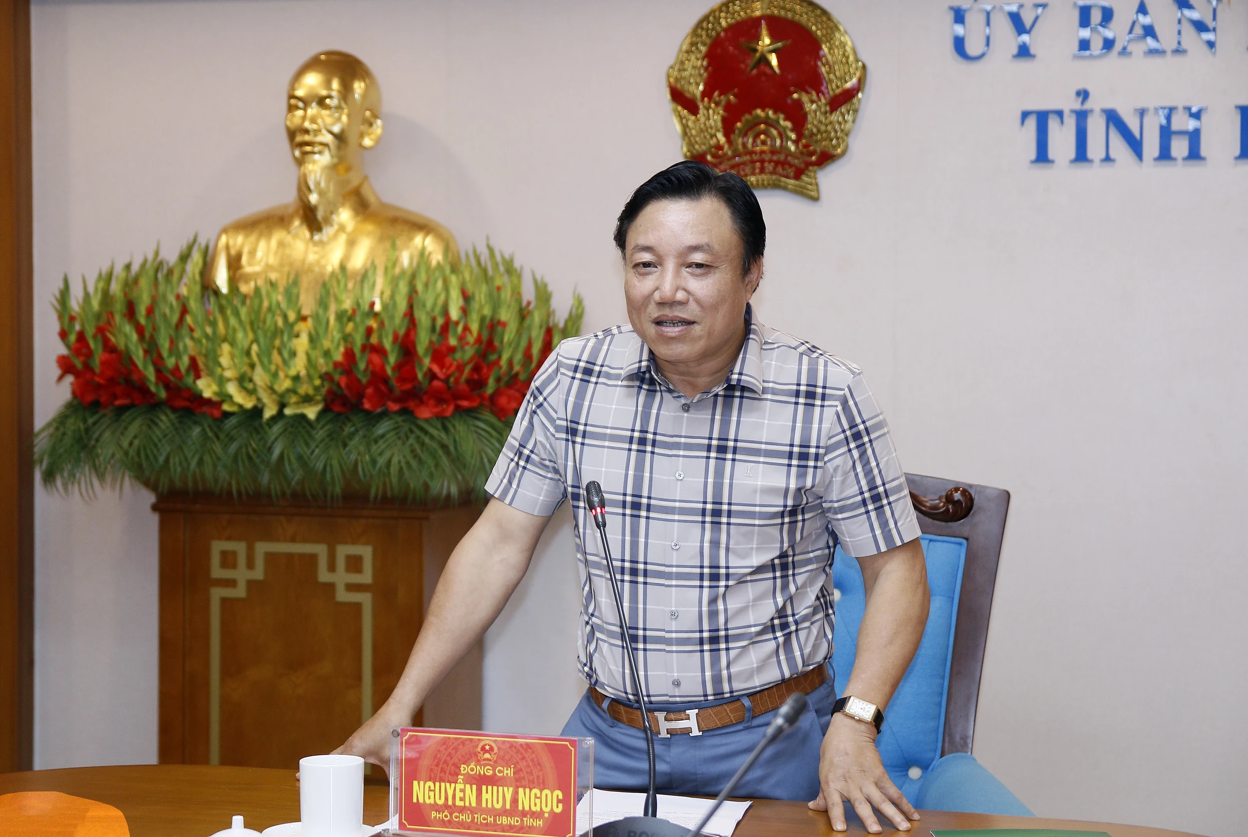 Phó Chủ tịch UBND tỉnh Nguyễn Huy Ngọc kiểm tra tiến độ Dự án Nhà Văn hóa nghệ thuật tỉnh