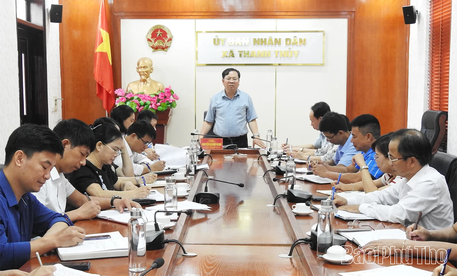 Đoàn công tác Sở Giáo dục và Đào tạo làm việc với các xã Thanh Thủy, Tam Nông