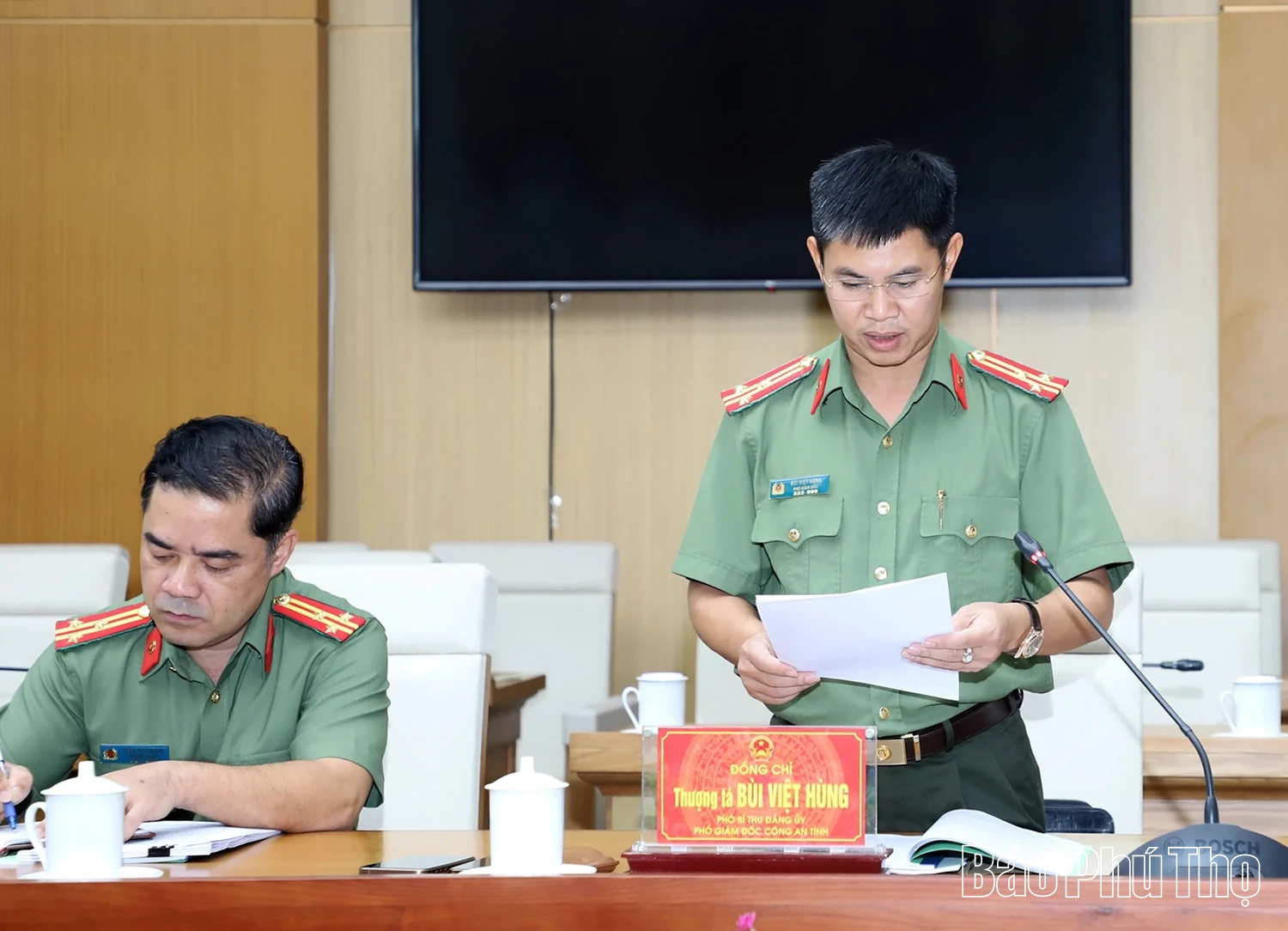 Tổ công tác số 4 của Ban Thường vụ Tỉnh ủy duyệt văn kiện Đại hội Đảng bộ Công an tỉnh nhiệm kỳ 2025-2030