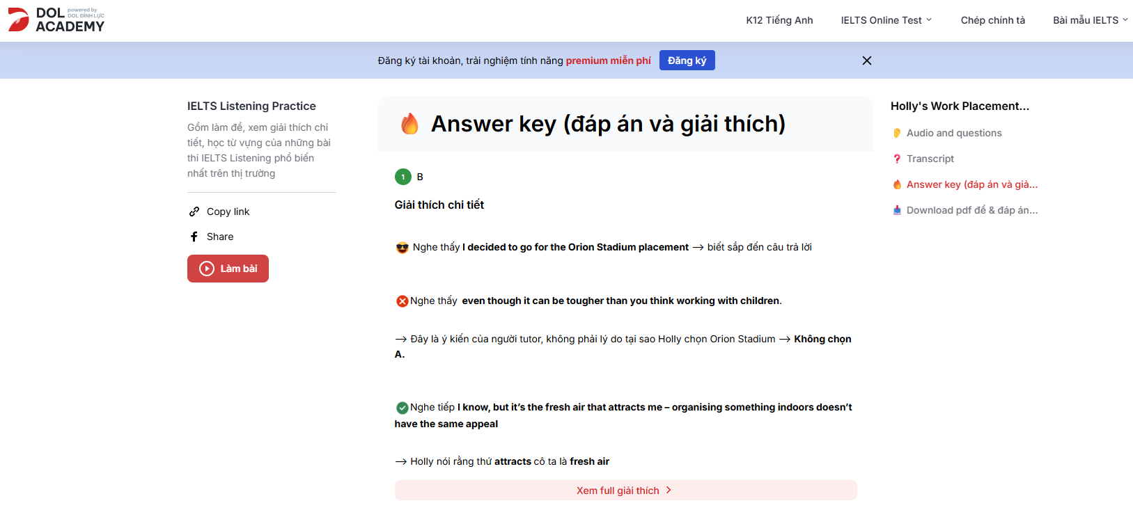 Gen Z Chọn DOL Academy Luyện IELTS Listening Test - Chuẩn Cambridge, Học Chủ Động