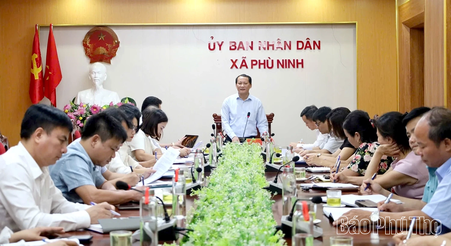 Đoàn công tác Sở Giáo dục và Đào tạo làm việc với xã Phù Ninh