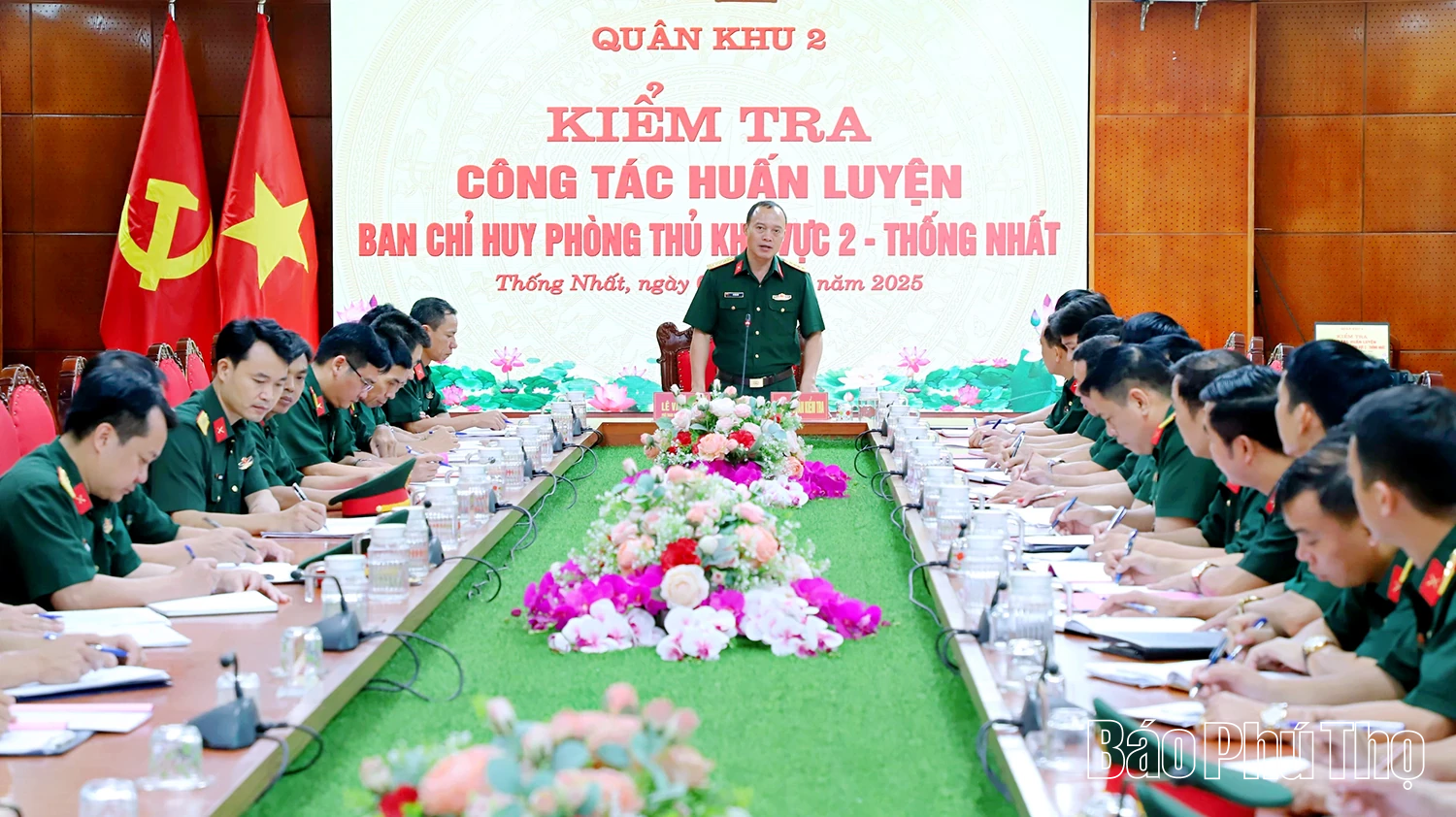 Quân khu 2 kiểm tra công tác huấn luyện tại Ban Chỉ huy Phòng thủ khu vực 2 - Thống Nhất