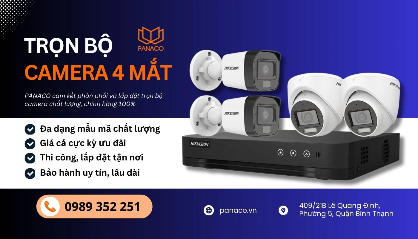 Camera 4 mắt là gì? Giải pháp giám sát toàn diện cho gia đình và doanh nghiệp