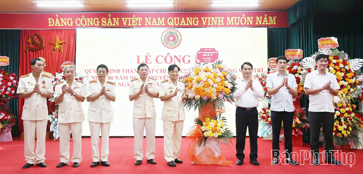 Công bố Quyết định thành lập Chi hội Cựu CAND phường Việt Trì