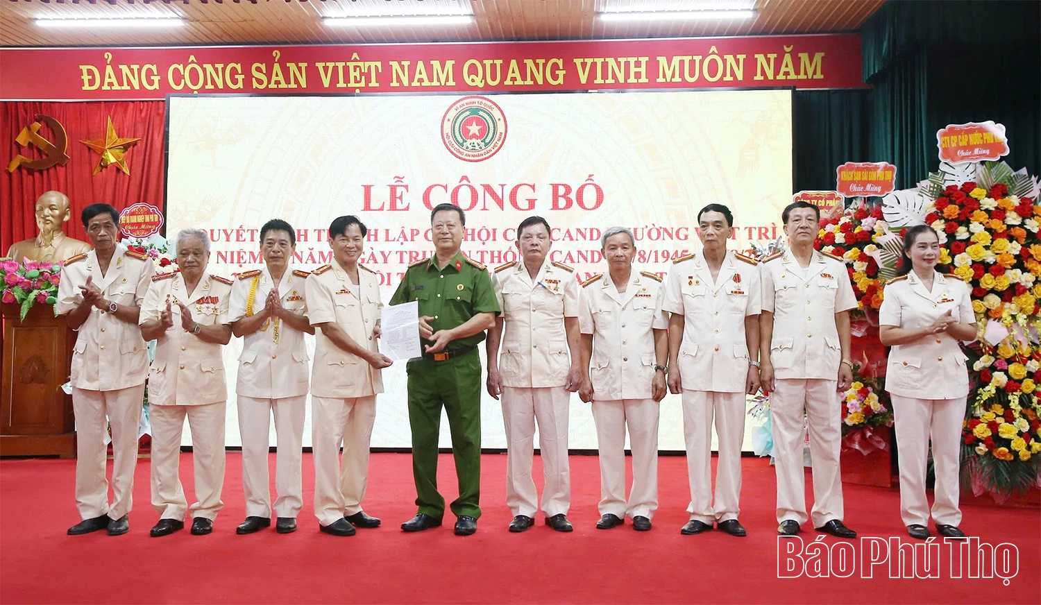 Công bố Quyết định thành lập Chi hội Cựu CAND phường Việt Trì