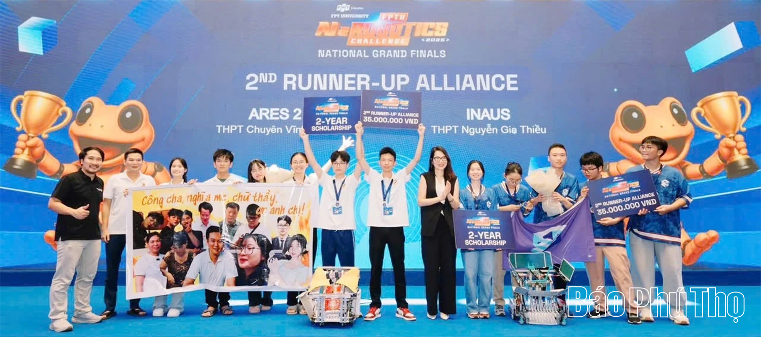 Trường THPT Chuyên Vĩnh Phúc đạt giải Á quân tại cuộc thi FPTU AI & Robotics Challenge 2025