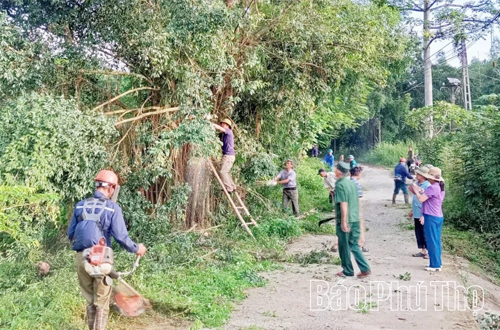 Phú Khê tưng bừng ra quân vệ sinh môi trường