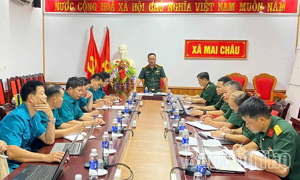 Hoàn thành việc kiểm tra kết quả thực hiện nhiệm vụ quân sự, quốc phòng địa phương tại 32/32 xã trong khu vực phòng thủ