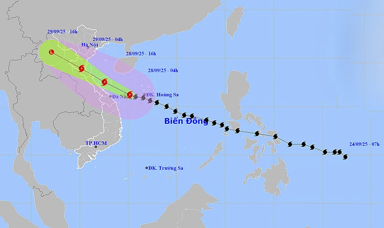 Thời tiết ngày 28/9: Bão số 10 áp sát đất liền với sức gió giật cấp 16, cảnh báo mưa cực lớn