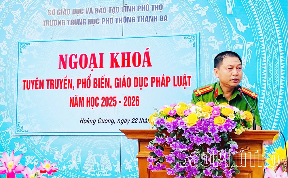 Gần 1.500 học sinh được tuyên truyền, phổ biến giáo dục pháp luật năm học 2025-2026