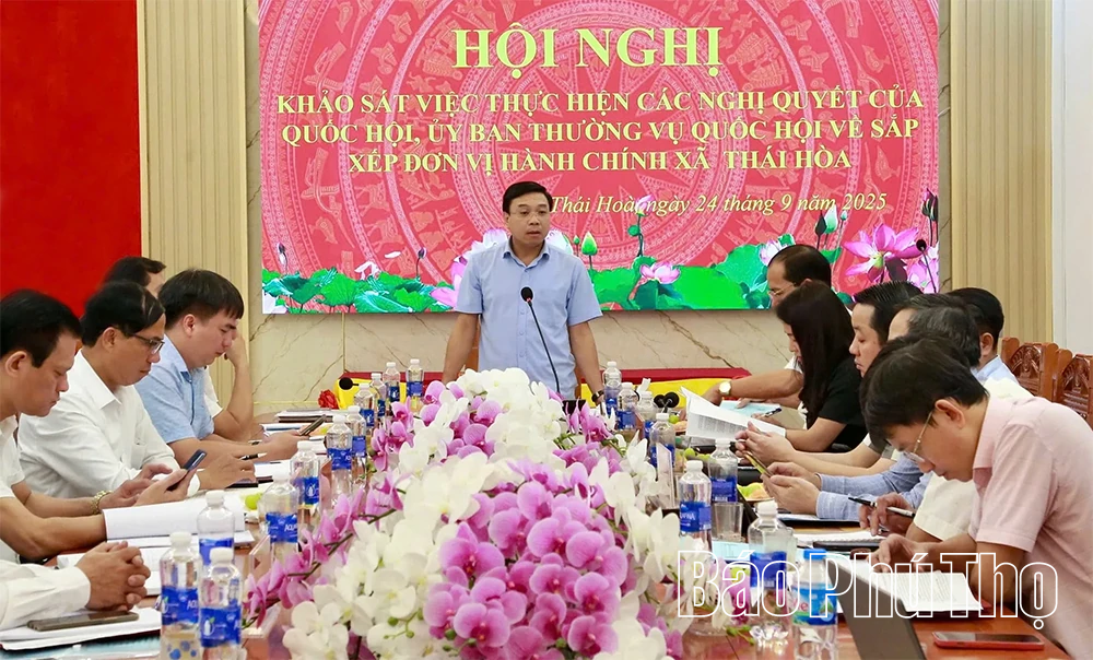 Đoàn ĐBQH tỉnh khảo sát tại xã Thái Hòa