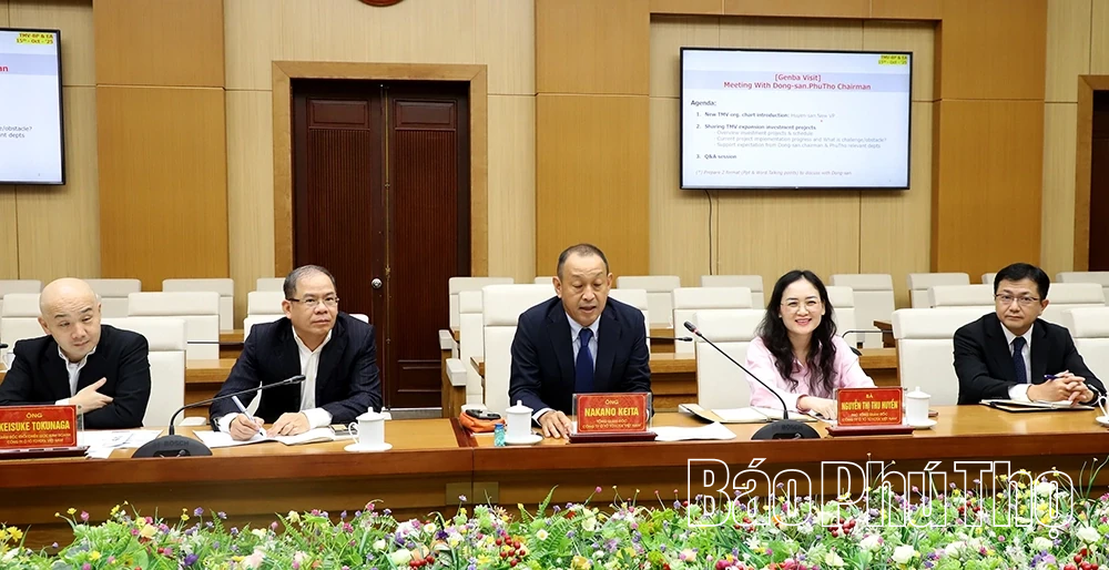 Chủ tịch UBND tỉnh Trần Duy Đông tiếp và làm việc với lãnh đạo Công ty Ô tô Toyota Việt Nam