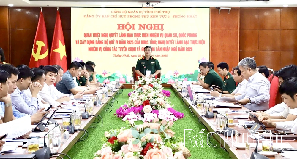 Ban Chỉ huy phòng thủ khu vực 2 - Thống Nhất quán triệt Nghị quyết lãnh đạo thực hiện nhiệm vụ QP-QSĐP và công tác tuyển quân năm 2026