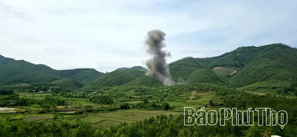 Hủy nổ quả bom phát hiện ở khu Hồng Hà 2, phường Thanh Miếu