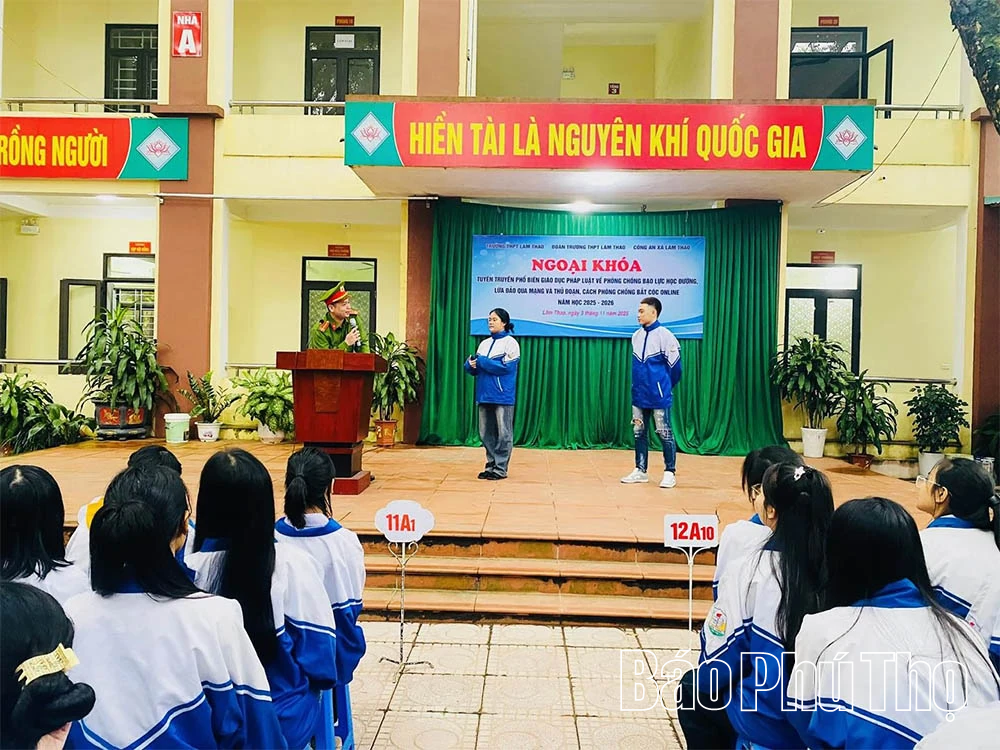 Xã Lâm Thao đẩy mạnh giáo dục kỹ năng phòng chống bạo lực, lừa đảo và bắt cóc online cho học sinh