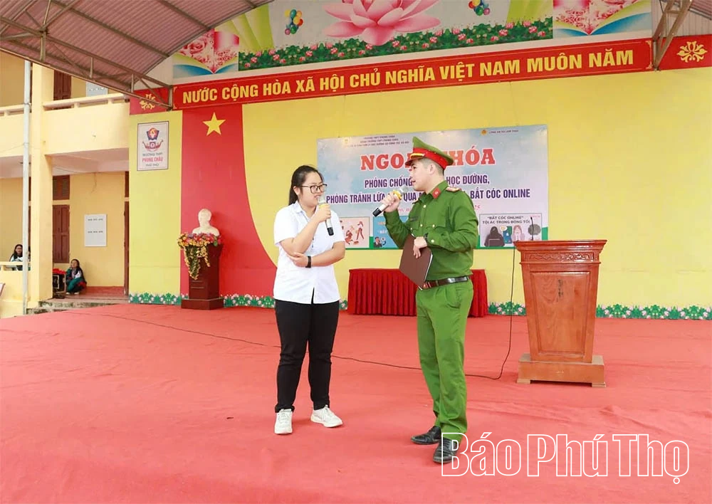Xã Lâm Thao đẩy mạnh giáo dục kỹ năng phòng chống bạo lực, lừa đảo và bắt cóc online cho học sinh