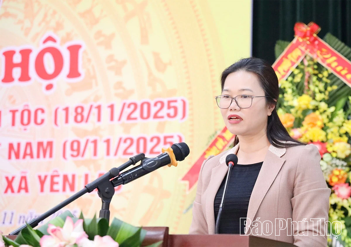 Phó Bí thư Tỉnh ủy Bùi Thị Minh dự Ngày hội đại đoàn kết toàn dân thôn Vĩnh Đông 1, xã Yên Lạc