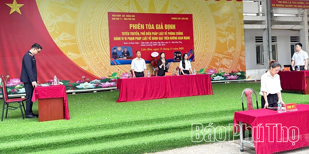 Bài học pháp luật sâu sắc từ phiên tòa giả định tại Trường THPT Liễn Sơn