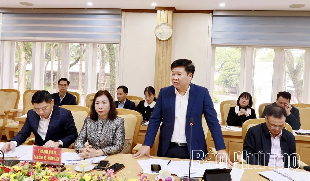Ban Kinh tế - Ngân sách, HĐND tỉnh thẩm tra các dự thảo nghị quyết