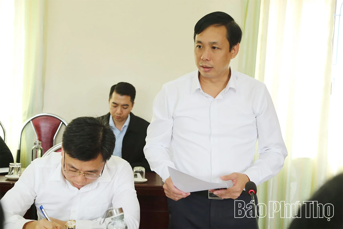 Phó Bí thư Thường trực Tỉnh ủy Bùi Văn Quang làm việc với Ban Thường vụ Đảng ủy các xã Đông Thành, Chí Tiên, Liên Minh