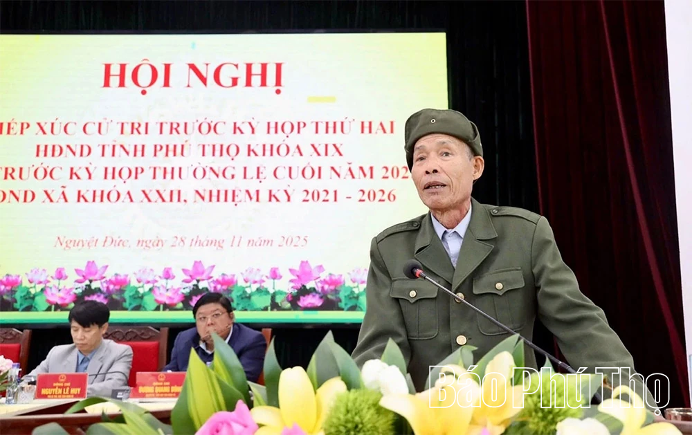 Tổ đại biểu HĐND tỉnh cụm Yên Lạc tiếp xúc cử tri trước Kỳ họp thứ Hai, HĐND tỉnh khóa XIX