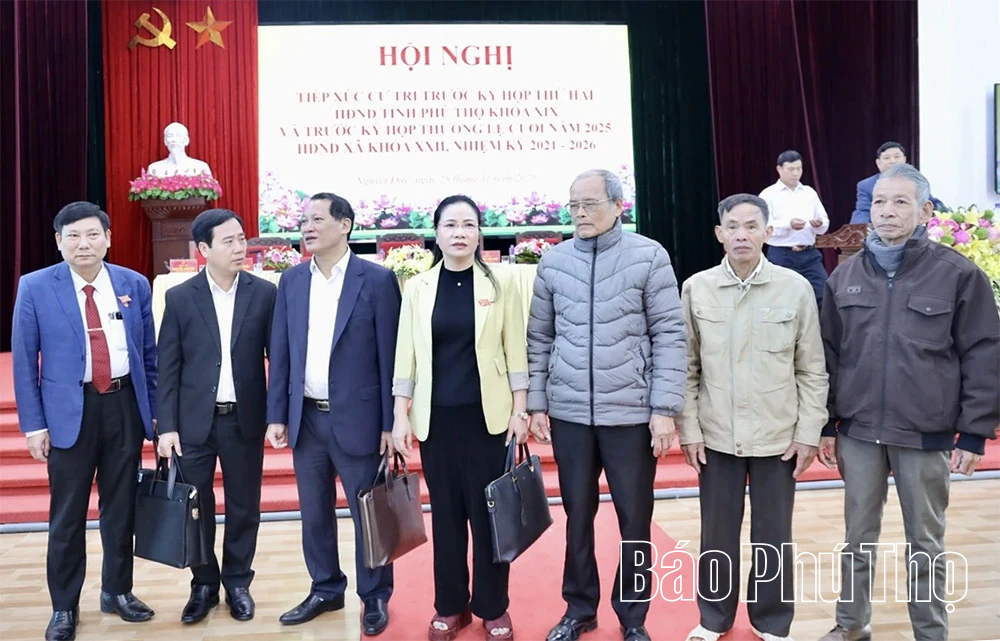 Tổ đại biểu HĐND tỉnh cụm Yên Lạc tiếp xúc cử tri trước Kỳ họp thứ Hai, HĐND tỉnh khóa XIX