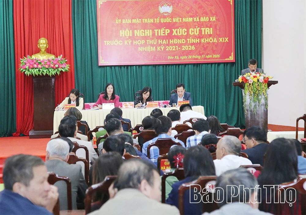 Đại biểu HĐND tỉnh tiếp xúc cử tri tại xã Đào Xá