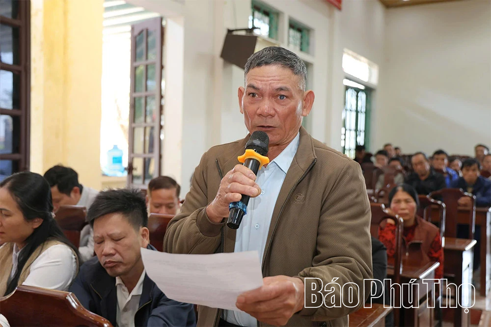 Đại biểu HĐND tỉnh tiếp xúc cử tri tại xã Đào Xá