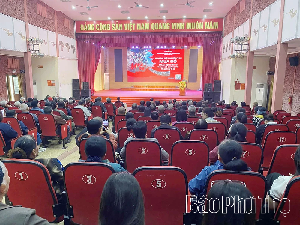Chương trình chiếu phim “Mưa Đỏ” tri ân hội chiến sĩ Thành cổ Quảng Trị tỉnh Phú Thọ