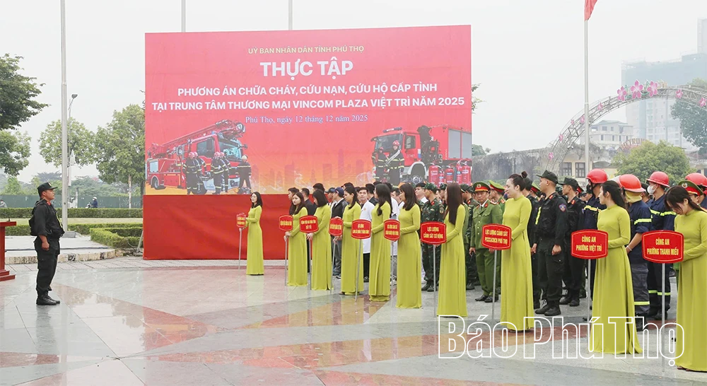 Tổng duyệt thực tập phương án chữa cháy và cứu nạn, cứu hộ cấp tỉnh năm 2025