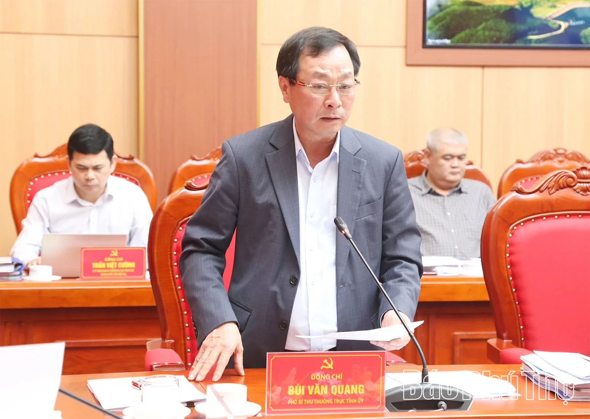 Ban Thường vụ Tỉnh ủy kiểm điểm tập thể, cá nhân năm 2025