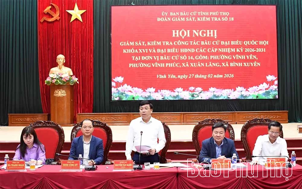 Ủy ban bầu cử tỉnh giám sát công tác bầu cử tại đơn vị bầu cử số 14