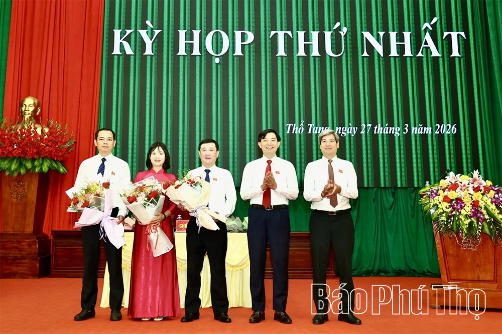 HĐND xã Thổ Tang kiện toàn bộ máy chính quyền địa phương, nhiệm kỳ 2026-2031