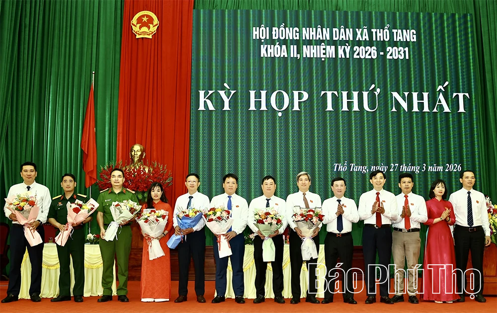 HĐND xã Thổ Tang kiện toàn bộ máy chính quyền địa phương, nhiệm kỳ 2026-2031