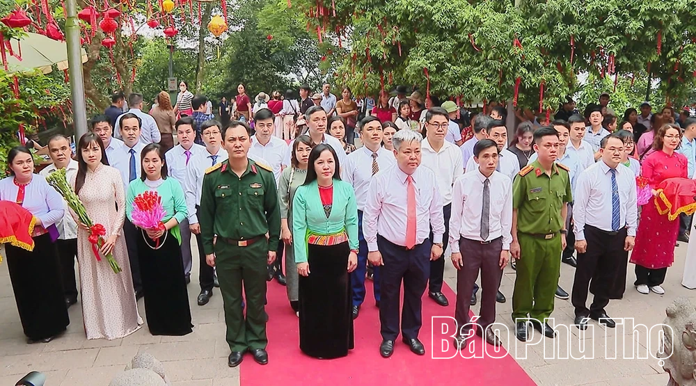 Xã Lương Sơn dâng hương tưởng niệm các Vua Hùng